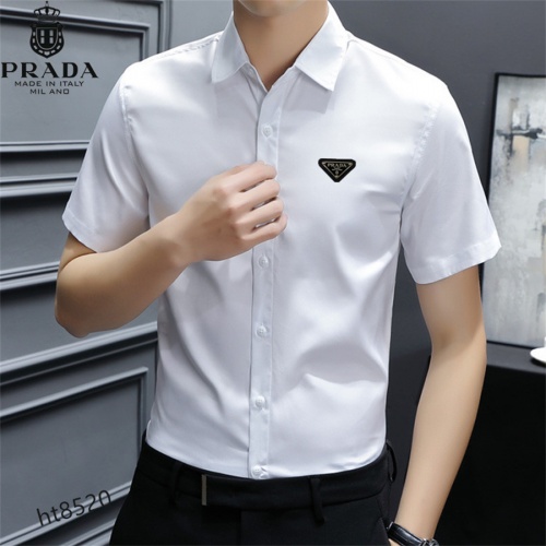 Cheap Prada Shirts Short Sleeved For Men #977444 Replica Wholesale [$38.00 USD] [ITEM#977444] on Replica Prada Shirts