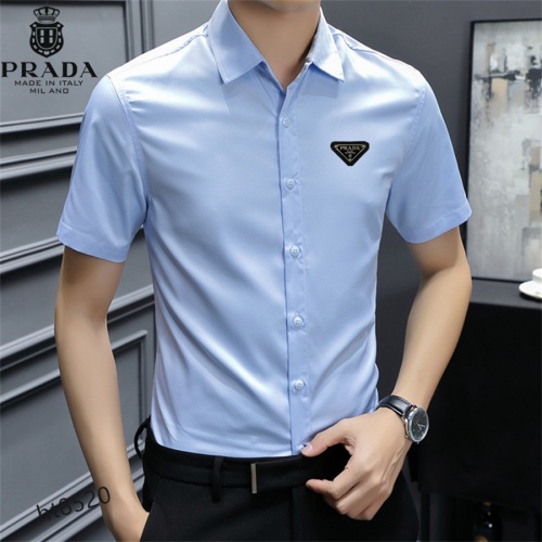 Cheap Prada Shirts Short Sleeved For Men #977445 Replica Wholesale [$38.00 USD] [ITEM#977445] on Replica Prada Shirts