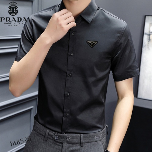 Cheap Prada Shirts Short Sleeved For Men #977446 Replica Wholesale [$38.00 USD] [ITEM#977446] on Replica Prada Shirts