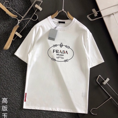 Cheap Prada T-Shirts Short Sleeved For Men #977734 Replica Wholesale [$56.00 USD] [ITEM#977734] on Replica Prada T-Shirts