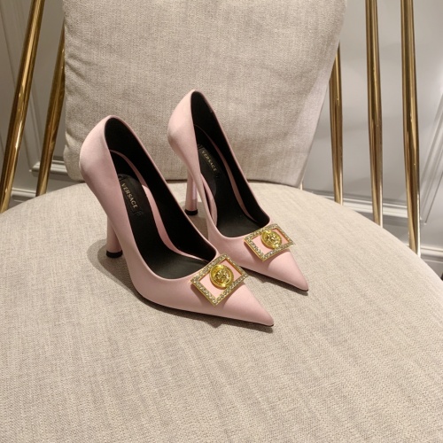 Cheap Versace High-Heeled Shoes For Women #978796 Replica Wholesale [$118.00 USD] [ITEM#978796] on Replica Versace High-Heeled Shoes