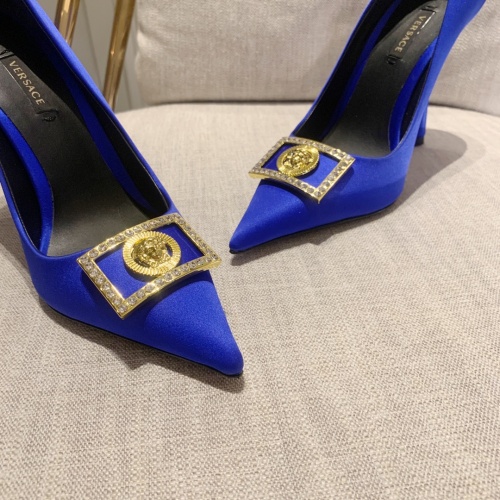 Cheap Versace High-Heeled Shoes For Women #978799 Replica Wholesale [$118.00 USD] [ITEM#978799] on Replica Versace High-Heeled Shoes