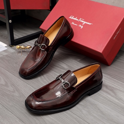 Cheap Salvatore Ferragamo Leather Shoes For Men #979030 Replica Wholesale [$88.00 USD] [ITEM#979030] on Replica Salvatore Ferragamo Leather Shoes