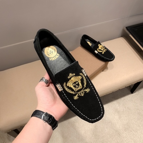 Cheap Versace Leather Shoes For Men #979130 Replica Wholesale [$68.00 USD] [ITEM#979130] on Replica Versace Leather Shoes