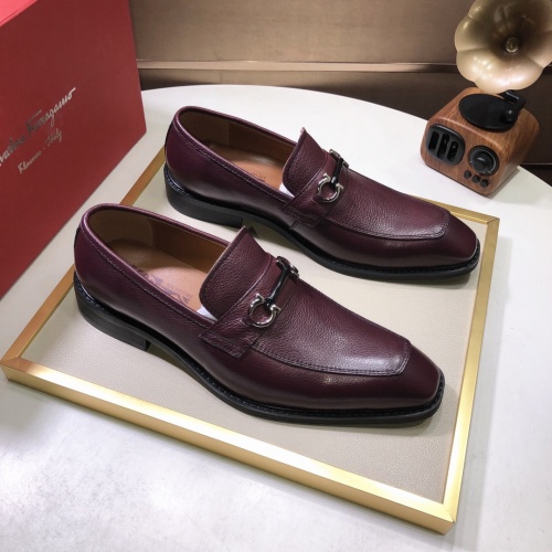 Cheap Salvatore Ferragamo Leather Shoes For Men #979156 Replica Wholesale [$82.00 USD] [ITEM#979156] on Replica Salvatore Ferragamo Leather Shoes