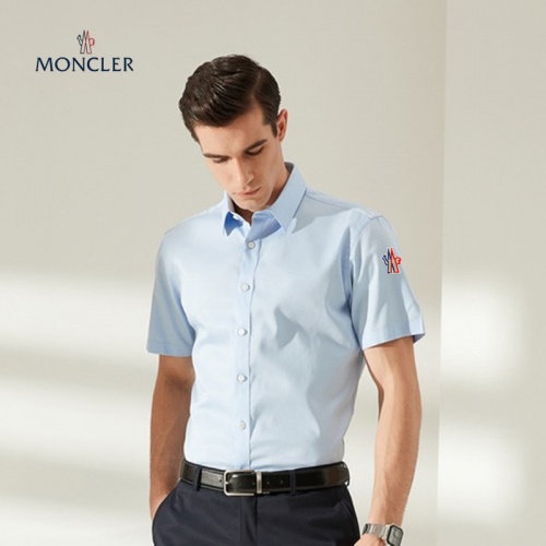 Cheap Moncler Shirts Short Sleeved For Men #989418 Replica Wholesale [$38.00 USD] [ITEM#989418] on Replica Moncler Shirts
