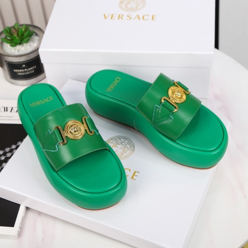 Cheap Versace Slippers For Women #989594 Replica Wholesale [$82.00 USD] [ITEM#989594] on Replica Versace Slippers