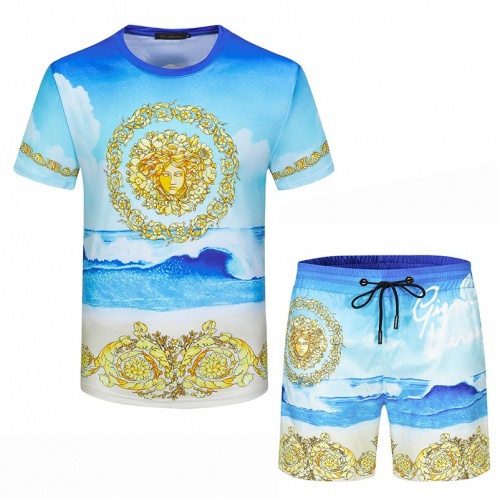 Cheap Versace Tracksuits Short Sleeved For Men #989962 Replica Wholesale [$42.00 USD] [ITEM#989962] on Replica Versace Tracksuits
