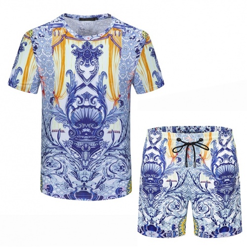 Cheap Versace Tracksuits Short Sleeved For Men #989963 Replica Wholesale [$42.00 USD] [ITEM#989963] on Replica Versace Tracksuits