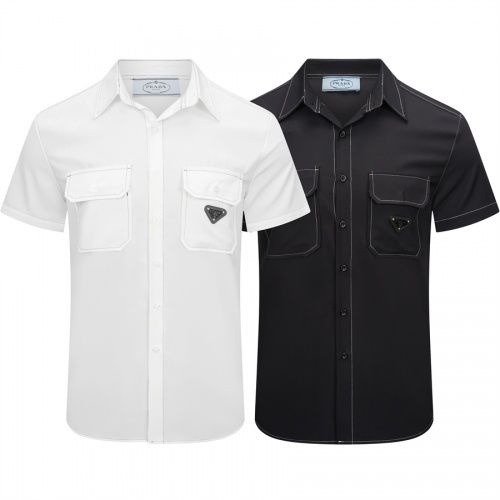 Cheap Prada Shirts Short Sleeved For Men #991639 Replica Wholesale [$36.00 USD] [ITEM#991639] on Replica Prada Shirts