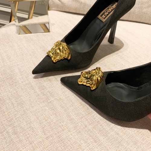 Cheap Versace High-Heeled Shoes For Women #992721 Replica Wholesale [$112.00 USD] [ITEM#992721] on Replica Versace High-Heeled Shoes