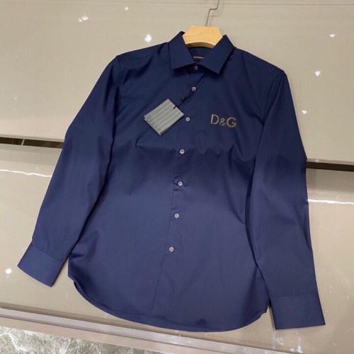 Cheap Dolce &amp; Gabbana D&amp;G Shirts Long Sleeved For Men #994199 Replica Wholesale [$56.00 USD] [ITEM#994199] on Replica Dolce &amp; Gabbana D&amp;G Shirts