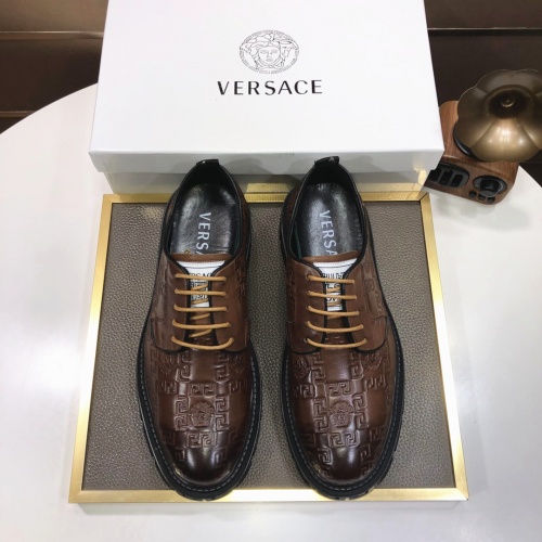 Cheap Versace Leather Shoes For Men #994241 Replica Wholesale [$85.00 USD] [ITEM#994241] on Replica Versace Leather Shoes