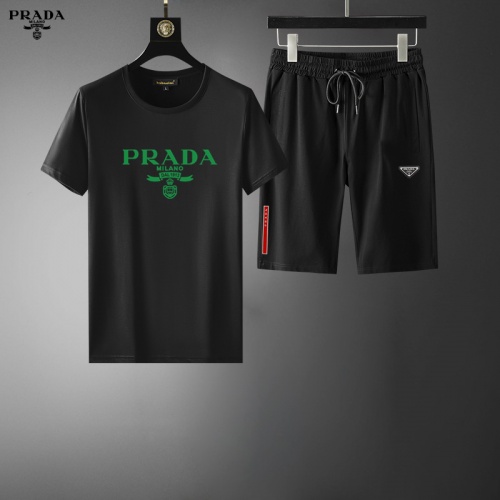Cheap Prada Tracksuits Short Sleeved For Men #995183 Replica Wholesale [$56.00 USD] [ITEM#995183] on Replica Prada Tracksuits