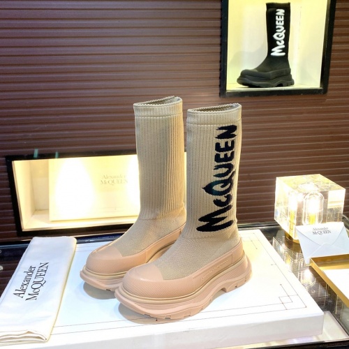 Cheap Alexander McQueen Boots For Women #995674 Replica Wholesale [$115.00 USD] [ITEM#995674] on Replica Alexander McQueen Boots