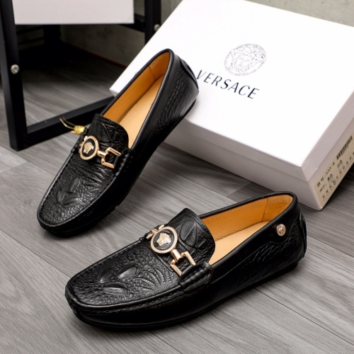 Cheap Versace Leather Shoes For Men #1000877 Replica Wholesale [$68.00 USD] [ITEM#1000877] on Replica Versace Leather Shoes