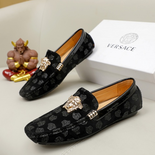 Cheap Versace Leather Shoes For Men #1001248 Replica Wholesale [$68.00 USD] [ITEM#1001248] on Replica Versace Leather Shoes