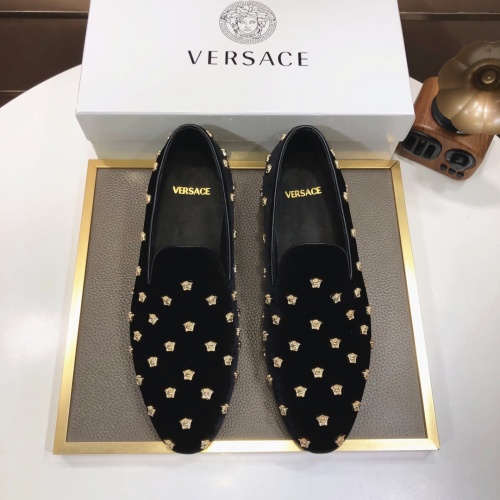 Cheap Versace Leather Shoes For Men #1001441 Replica Wholesale [$88.00 USD] [ITEM#1001441] on Replica Versace Leather Shoes