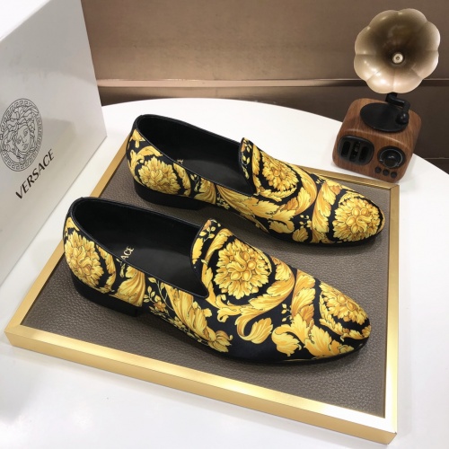 Cheap Versace Leather Shoes For Men #1001442 Replica Wholesale [$85.00 USD] [ITEM#1001442] on Replica Versace Leather Shoes