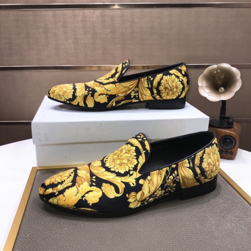 Cheap Versace Leather Shoes For Men #1001442 Replica Wholesale [$85.00 USD] [ITEM#1001442] on Replica Versace Leather Shoes