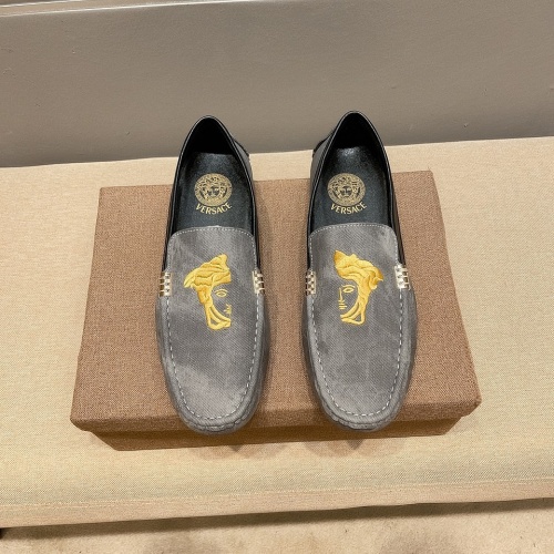 Cheap Versace Leather Shoes For Men #1003314 Replica Wholesale [$82.00 USD] [ITEM#1003314] on Replica Versace Leather Shoes