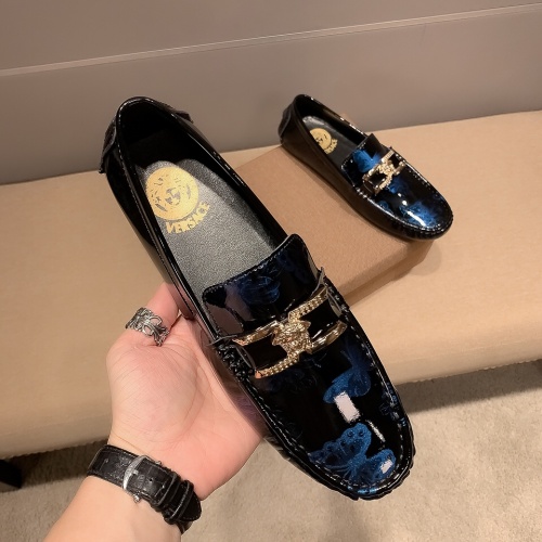 Cheap Versace Leather Shoes For Men #1003340 Replica Wholesale [$82.00 USD] [ITEM#1003340] on Replica Versace Leather Shoes