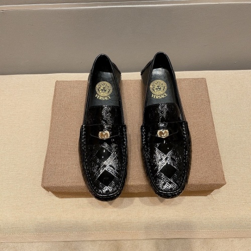 Cheap Versace Leather Shoes For Men #1003346 Replica Wholesale [$82.00 USD] [ITEM#1003346] on Replica Versace Leather Shoes