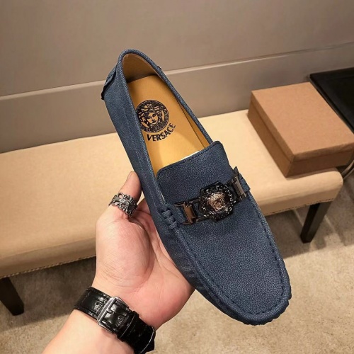 Cheap Versace Leather Shoes For Men #1003349 Replica Wholesale [$82.00 USD] [ITEM#1003349] on Replica Versace Leather Shoes