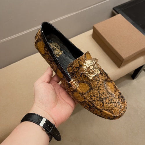 Cheap Versace Leather Shoes For Men #1003354 Replica Wholesale [$82.00 USD] [ITEM#1003354] on Replica Versace Leather Shoes