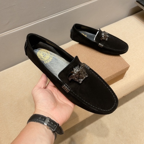 Cheap Versace Leather Shoes For Men #1003360 Replica Wholesale [$82.00 USD] [ITEM#1003360] on Replica Versace Leather Shoes