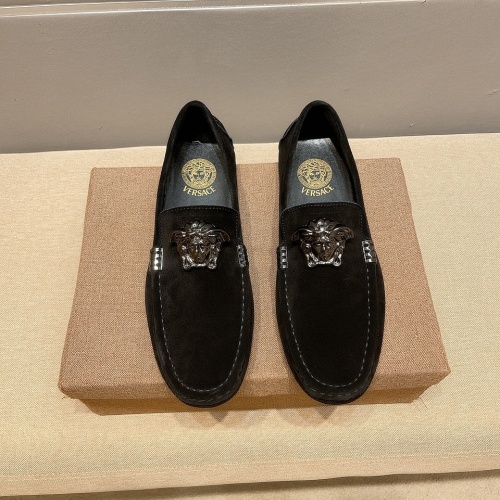 Cheap Versace Leather Shoes For Men #1003360 Replica Wholesale [$82.00 USD] [ITEM#1003360] on Replica Versace Leather Shoes