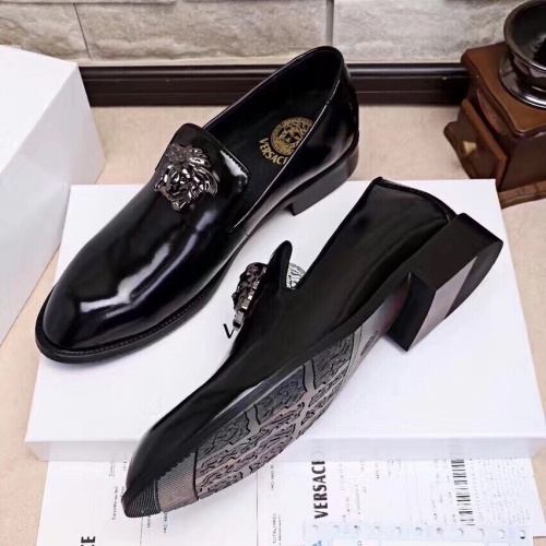 Cheap Versace Leather Shoes For Men #1003364 Replica Wholesale [$88.00 USD] [ITEM#1003364] on Replica Versace Leather Shoes