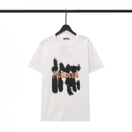 Cheap Alexander McQueen T-shirts Short Sleeved For Unisex #1004498 Replica Wholesale [$25.00 USD] [ITEM#1004498] on Replica Alexander McQueen T-shirts