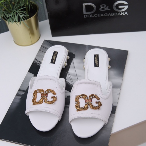 Cheap Dolce &amp; Gabbana D&amp;G Slippers For Women #1005474 Replica Wholesale [$72.00 USD] [ITEM#1005474] on Replica Dolce &amp; Gabbana D&amp;G Slippers