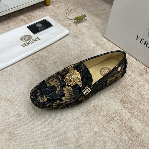 Cheap Versace Leather Shoes For Men #995811 Replica Wholesale [$82.00 USD] [ITEM#995811] on Replica Versace Leather Shoes