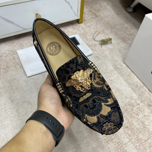 Cheap Versace Leather Shoes For Men #995811 Replica Wholesale [$82.00 USD] [ITEM#995811] on Replica Versace Leather Shoes