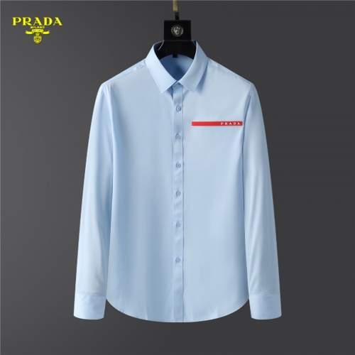 Cheap Prada Shirts Long Sleeved For Men #999496 Replica Wholesale [$45.00 USD] [ITEM#999496] on Replica Prada Shirts