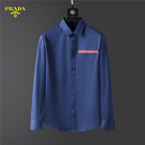 Cheap Prada Shirts Long Sleeved For Men #999497 Replica Wholesale [$45.00 USD] [ITEM#999497] on Replica Prada Shirts