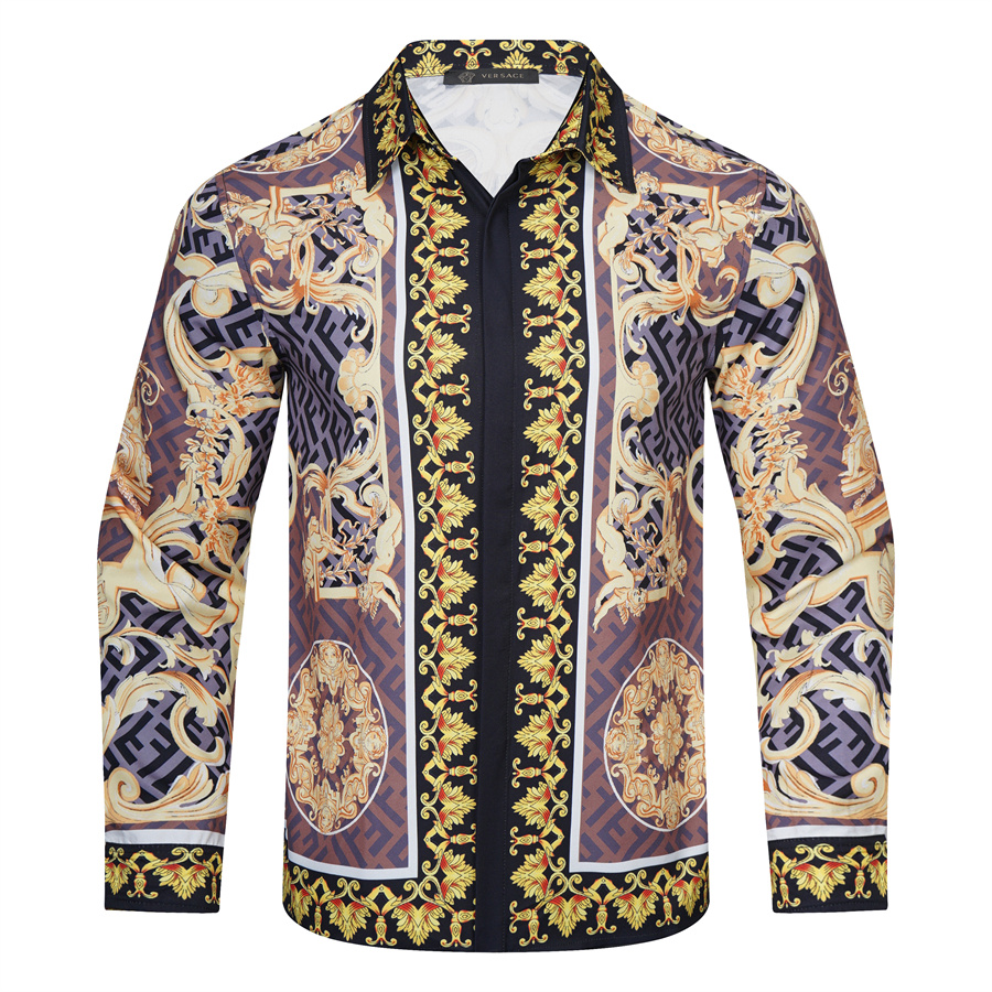 Cheap Versace Shirts Long Sleeved For Men #1002820 Replica Wholesale ...