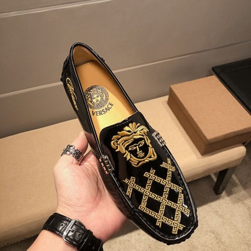 Cheap Versace Leather Shoes For Men #1006515 Replica Wholesale [$82.00 USD] [ITEM#1006515] on Replica Versace Leather Shoes