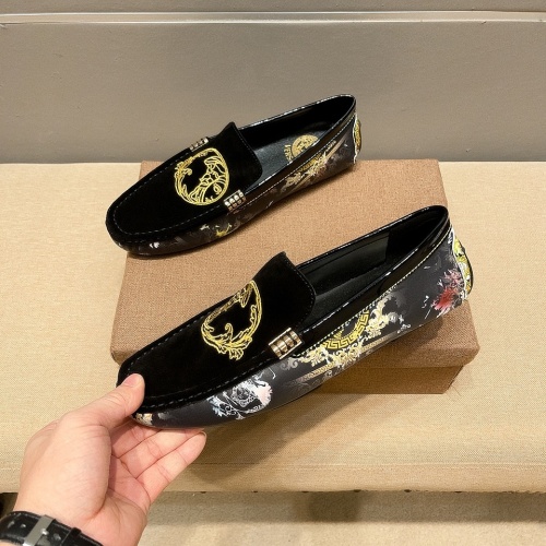 Cheap Versace Leather Shoes For Men #1006518 Replica Wholesale [$82.00 USD] [ITEM#1006518] on Replica Versace Leather Shoes