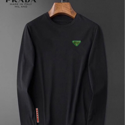 Cheap Prada T-Shirts Long Sleeved For Men #1007012 Replica Wholesale [$34.00 USD] [ITEM#1007012] on Replica Prada T-Shirts