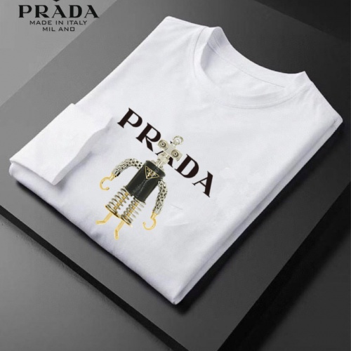 Cheap Prada T-Shirts Long Sleeved For Men #1007031 Replica Wholesale [$34.00 USD] [ITEM#1007031] on Replica Prada T-Shirts