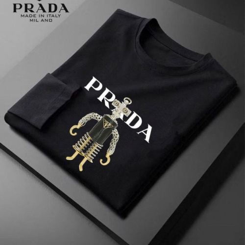 Cheap Prada T-Shirts Long Sleeved For Men #1007032 Replica Wholesale [$34.00 USD] [ITEM#1007032] on Replica Prada T-Shirts