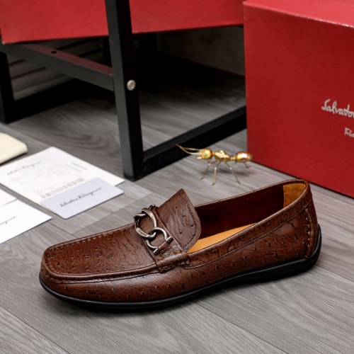 Cheap Salvatore Ferragamo Leather Shoes For Men #1007135 Replica Wholesale [$88.00 USD] [ITEM#1007135] on Replica Salvatore Ferragamo Leather Shoes