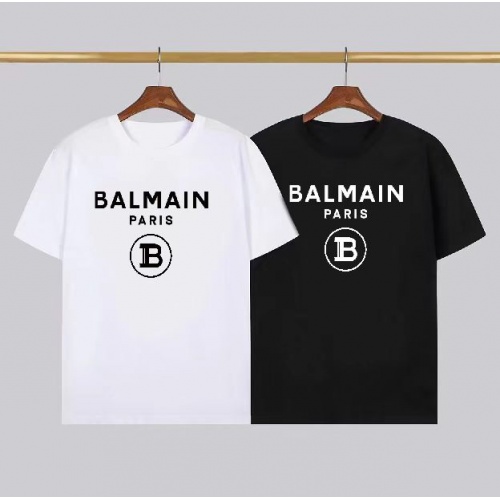 Cheap Balmain T-Shirts Short Sleeved For Men #1008492 Replica Wholesale [$23.00 USD] [ITEM#1008492] on Replica Balmain T-Shirts