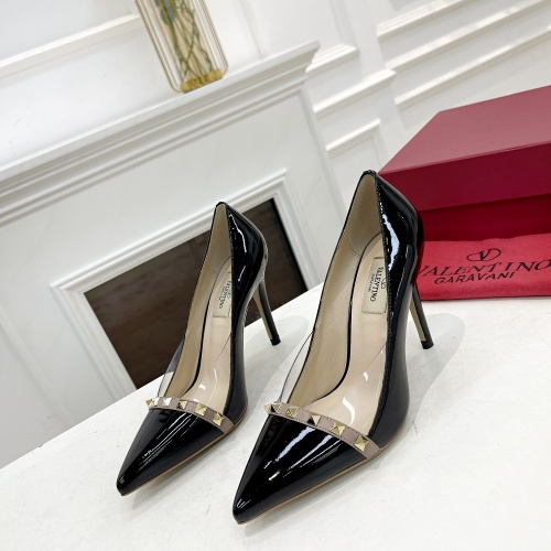 Cheap Valentino High-Heeled Shoes For Women #1011989 Replica Wholesale [$98.00 USD] [ITEM#1011989] on Replica Valentino High-Heeled Shoes