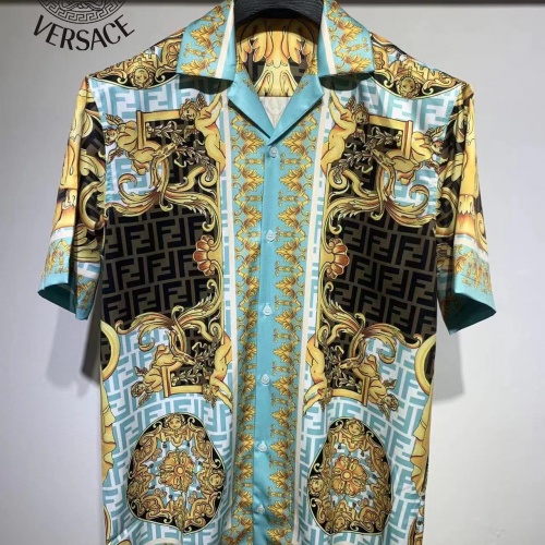 Cheap Versace Shirts Short Sleeved For Men #1012143 Replica Wholesale [$45.00 USD] [ITEM#1012143] on Replica Versace Shirts
