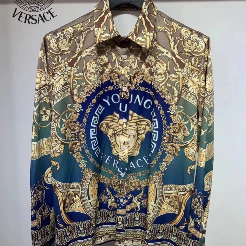 Cheap Versace Shirts Long Sleeved For Men #1012150 Replica Wholesale [$45.00 USD] [ITEM#1012150] on Replica Versace Shirts