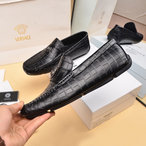 Cheap Versace Leather Shoes For Men #1017076 Replica Wholesale [$80.00 USD] [ITEM#1017076] on Replica Versace Leather Shoes